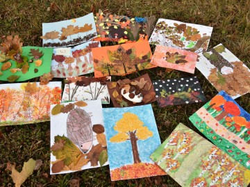 Relacja zdjęciowa z konkursu plastycznego „Barwy jesieni na Wzniesieniach – skarby lasu”, 